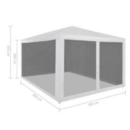 Walplus Party Tent Garden Gazebo Canopy With 4 Mesh Sidewalls 3X3 M - thumbnail 6