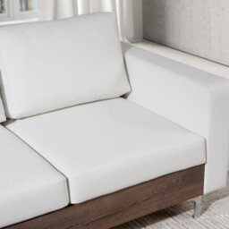 Orlando Wood Corner Sofa Hr Foam Polyurethane Wave Springs Metal Legs Wooden Frame 235X212X85Cm White And Monastery Left - thumbnail 4
