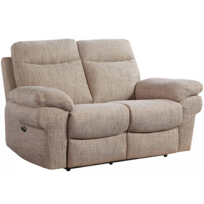 Furniture Instore Tanya Beige Fabric Electric Recliner 2 Seater Sofa - image 1