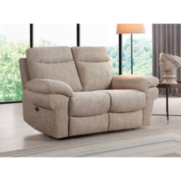 Furniture Instore Tanya Beige Fabric Electric Recliner 2 Seater Sofa - thumbnail 2