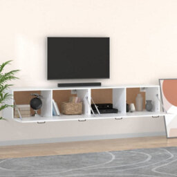 Berkfield Wall Cabinets 2 Pcs White 100X36.5X35 Cm Engineered Wood - thumbnail 3