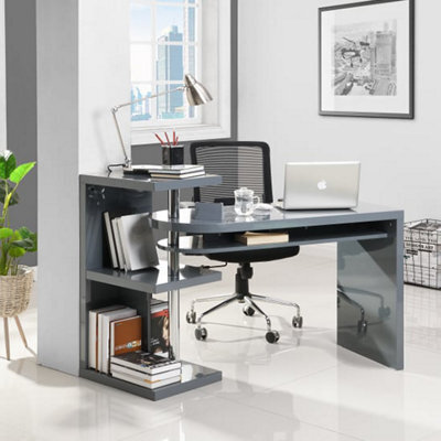 Furniture in Fashion Sydney High Gloss Rotating Home And Office Laptop Desk In Grey - image 1