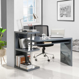 Furniture in Fashion Sydney High Gloss Rotating Home And Office Laptop Desk In Grey
