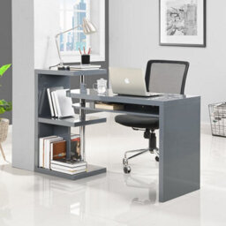 Furniture in Fashion Sydney High Gloss Rotating Home And Office Laptop Desk In Grey - thumbnail 2