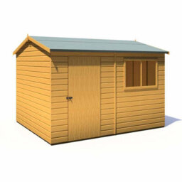 Shire Lewis 10 X 8 Feet Single Door Reverse Apex Style D Shed - L256.6 X W311.4 X H220.7 Cm - thumbnail 4