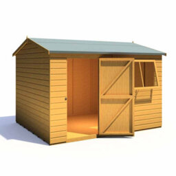 Shire Lewis 10 X 8 Feet Single Door Reverse Apex Style D Shed - L256.6 X W311.4 X H220.7 Cm - thumbnail 5