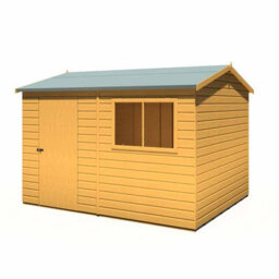 Shire Lewis 10 X 8 Feet Single Door Reverse Apex Style D Shed - L256.6 X W311.4 X H220.7 Cm - thumbnail 3