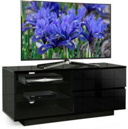 "Centurion Supports Gallus Gloss Black With 2-Black Drawers And 2 Shelves Up To 55""led, Lcd, Plasma Cabinet Tv Stand" - thumbnail 1
