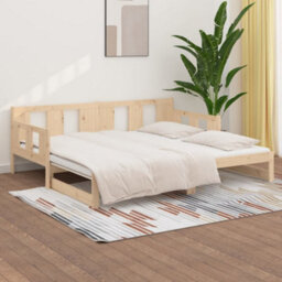 Walplus Pull-Out Day Bed Without Mattress Solid Wood Pine 2X80X200 Cm - thumbnail 4