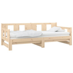 Walplus Pull-Out Day Bed Without Mattress Solid Wood Pine 2X80X200 Cm - thumbnail 3