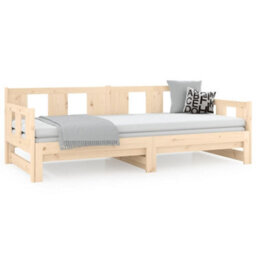 Walplus Pull-Out Day Bed Without Mattress Solid Wood Pine 2X80X200 Cm - thumbnail 5
