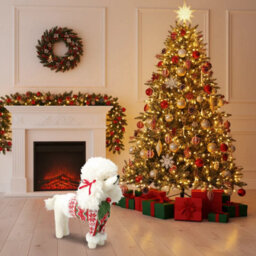 Urbn-Living Cute Poodle Dog Puppy Christmas Décor Plush Toy Children Gift 31Cm Assorted - thumbnail 3