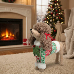 Urbn-Living Cute Poodle Dog Puppy Christmas Décor Plush Toy Children Gift 31Cm Assorted - thumbnail 4