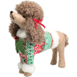 Urbn-Living Cute Poodle Dog Puppy Christmas Décor Plush Toy Children Gift 31Cm Assorted - thumbnail 2