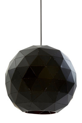 Orsina Large Black And Copper Pendant Light, Modern Geometric Pendant Ceiling Lamp, Black Metal Pendant Light - image 1