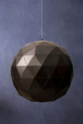 Orsina Large Black And Copper Pendant Light, Modern Geometric Pendant Ceiling Lamp, Black Metal Pendant Light - thumbnail 2