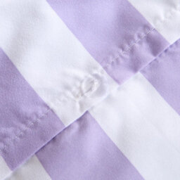 OHS Frill Duvet Cover Bedding Set Pillowcase Stripe Quilt Luxury, Lilac - Double - thumbnail 4