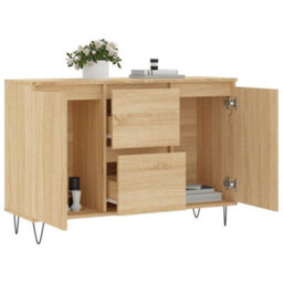 Vidaxl Sideboard Sonoma Oak 101.5X35X70 Cm Engineered Wood - thumbnail 4