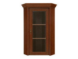 Arte Kent Chestnut Corner Display Cabinet - 60Cm Glass Door Showcase