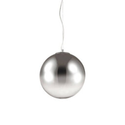 Ideal Lux Luminosa Mapa 1 Light Globe Ceiling Pendant Chrome Shade - thumbnail 1