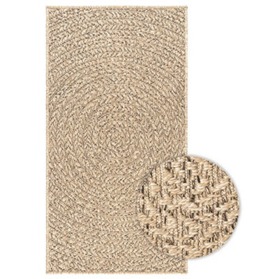 Berkfield Durable Rug Zizur 60X110 Cm Jute Look Indoor And Outdoor