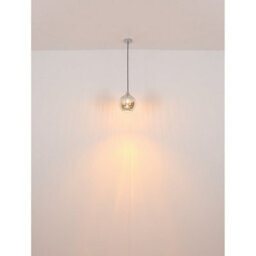 Luminosa Lighting Luminosa Lourdes Dome Pendant Ceiling Light White Ball Chromed Glass Shade 1X E27 - thumbnail 5