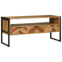 Berkfield Modern Tv Cabinet 100X35X50 Cm Solid Wood Acacia