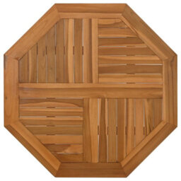 Berkfield Table Top 80X80X2.5 Cm Octagonal Solid Wood Teak - thumbnail 2