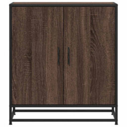 Berkfield Sideboard Brown Oak 68X35X76 Cm Engineered Wood And Metal - thumbnail 4