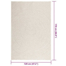 Vidaxl Rug Zizur Cream 120X170 Cm Jute Look Indoor And Outdoor - thumbnail 3