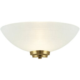 2 Pack Dimmable Led Wall Light Antique Brass White Pattern Glass Shade Dome Lamp - thumbnail 2