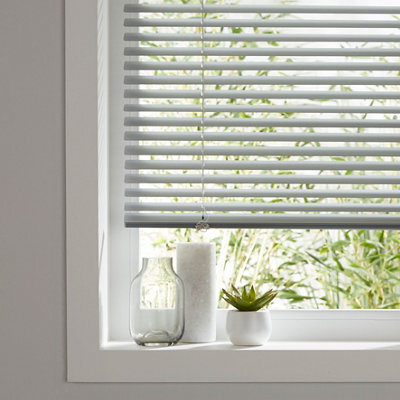 GoodHome Studio Grey Nickel Effect Aluminium Venetian Blind (W)60Cm (L)180Cm - image 1