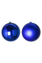 Christmas Tree World 25Cm Blue Bauble Set Shiny/matte (4 Pc) - thumbnail 1