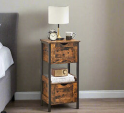 Modcraft Slim Bathroom Floor Cabinet With 2 Drawers And Open Shelf For Bathroom, Bedroom, Or Living Room - thumbnail 2