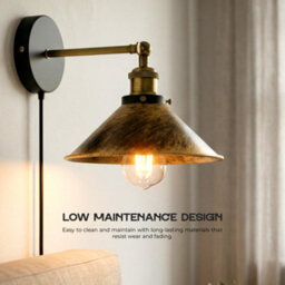 Industrial Wall Light Industrial Brushed Copper Plug-In Wall Light - thumbnail 5