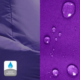 Beautiful Beanbags Beanbag Cube Footstool - Water-Resistant Bean Bag Pouffe For Indoor Or Outdoor Use - Purple - thumbnail 2