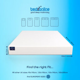 Bedz Online Bedzonline Eco Comfort 5-Zone Memory Foam Mattress, Coolmax Cover, Adaptive Support, 3Ft Single (90X190Cm) - thumbnail 2
