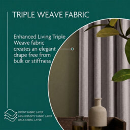 Aspire Homeware Mocha Linen 100% Blackout Curtain Thermal Insulated Eyelet Curtain Pair (W)168Cm X (D)137Cm With Tie Back - thumbnail 4