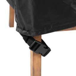 Black Garden Tablecloth - 142 X 68 Cm, Waterproof Cover For Furniture, Protection Outdoor Table And Chairs - thumbnail 3