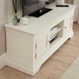 The Furniture Market Wilmslow White Painted Widescreen Tv Unit Stand Up To 60 Tv Size - thumbnail 4