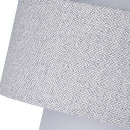 Happy Homewares Modern Grey Herringbone Linen And Cotton Triple Tier Design Pendant Lamp Shade - thumbnail 3