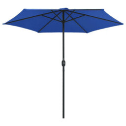 Berkfield Outdoor Parasol With Aluminium Pole 270X246 Cm Azure Blue - thumbnail 3