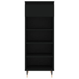 Berkfield Shoe Cabinet Black 40X36X105 Cm Engineered Wood - thumbnail 5