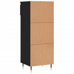 Berkfield Shoe Cabinet Black 40X36X105 Cm Engineered Wood - thumbnail 8