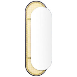 Beliani Wall Mirror Creil 51 Cm 143 Cm Pe Rattan Natural - thumbnail 1