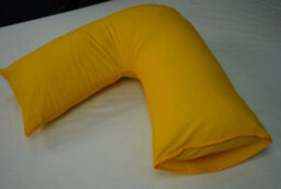 ARLinens V Shaped Pillow With Free V Pillowcase Orthopedic Hollowfiber Filled Head Neck Support V Cushion With Case - thumbnail 2