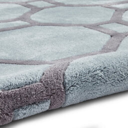 Blue/grey Geometric Handmade Easy To Clean Rug For Living Room Bedroom & Dining Room-120Cm X 170Cm - thumbnail 7