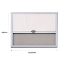 Crusader Nrf Combination Blind & Flyscreen Grey 1000 X 650 mm For Motorhomes, Caravans Horseboxes - thumbnail 2