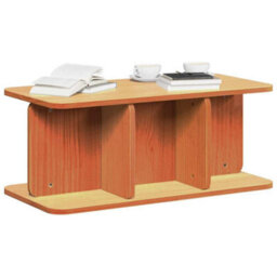 Berkfield Coffee Table Wax Brown 80 X 39.5 X 33.5 Cm Solid Pine Wood - thumbnail 3