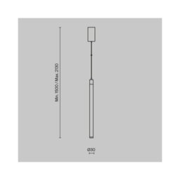 Luminosa Lighting Luminosa Ray Slim Pendant Ceiling Light Gold 3000K 1000Lm - thumbnail 5